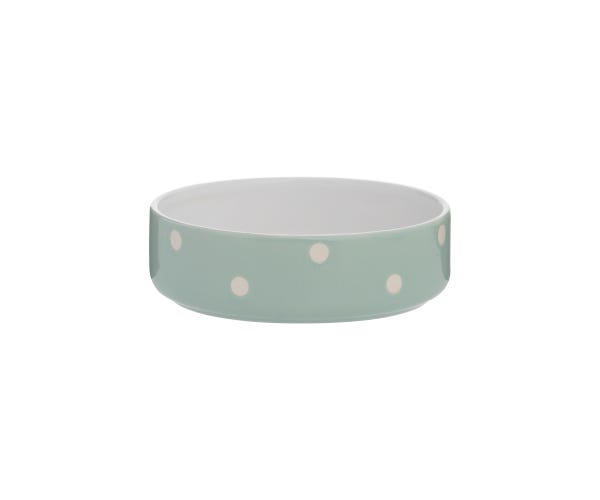 rayware Polka Dot Sage 13cm Pet Bowl