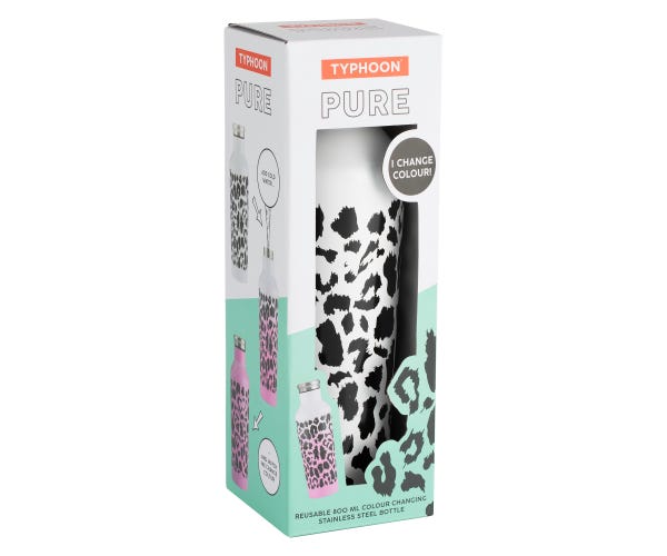 Rayware Pure Colour Change Leopard Bottle 800ml