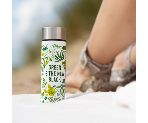 Rayware Pure Green New Black Slimline Bottle 190ml