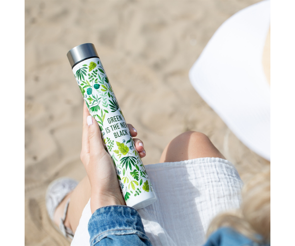 Rayware Pure Green New Black Slimline Bottle 350ml