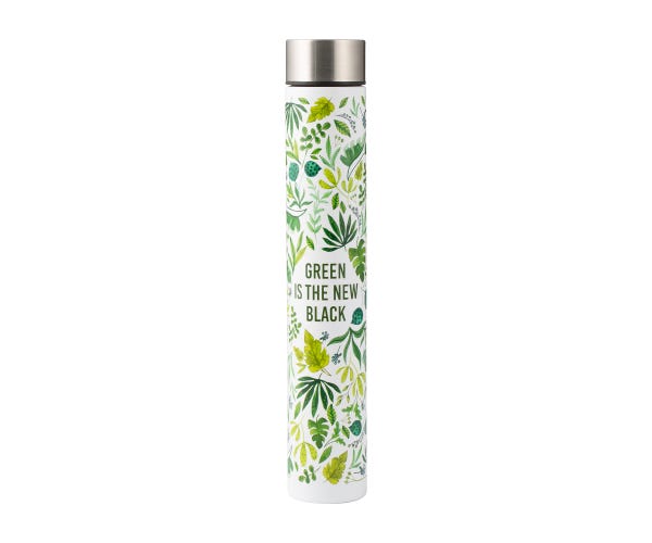 rayware Pure Green New Black Slimline Bottle 350ml