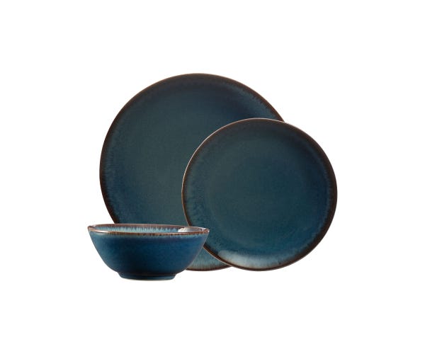 rayware Reactive Blue 12 Piece Dinnerset