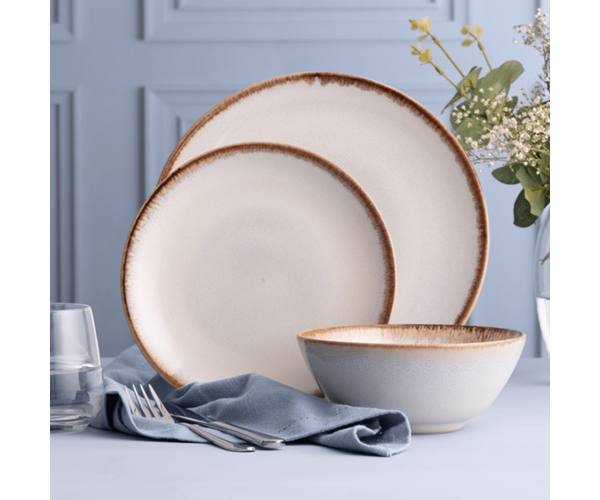 Rayware Reactive Cream Dinner Plate