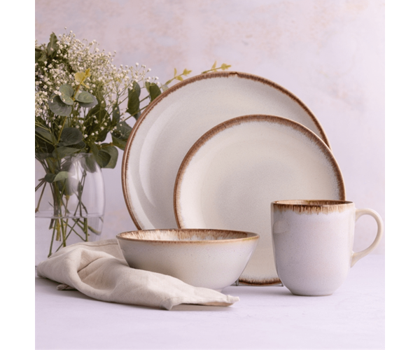 Rayware Reactive Cream Dinner Plate