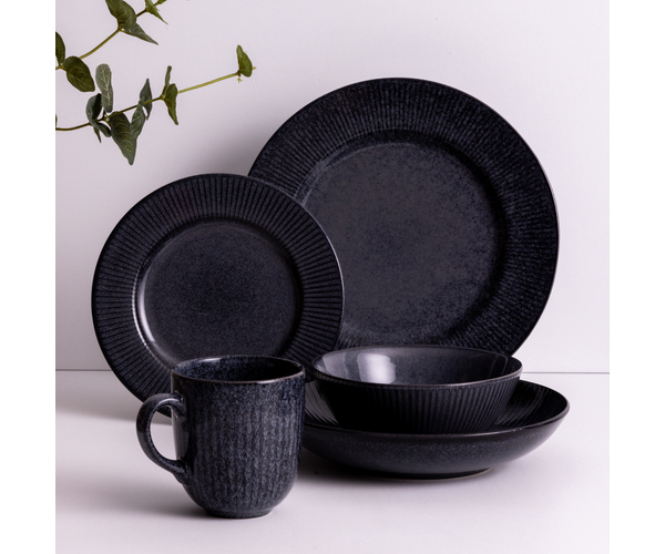 Rayware Reactive Linear Black Mug 400ml