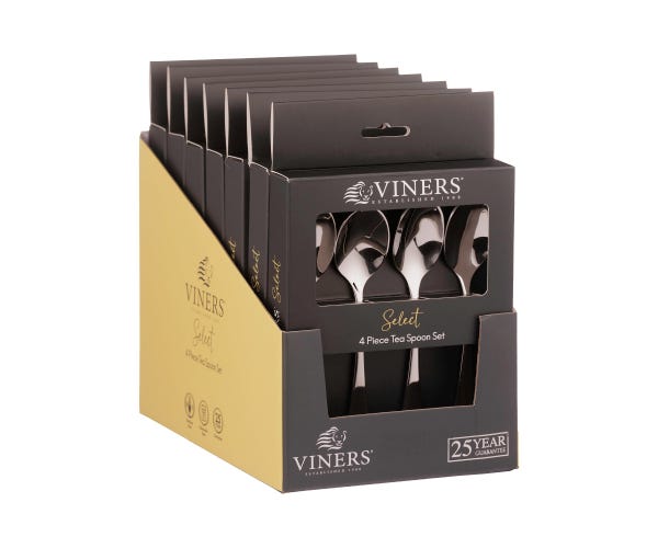 Rayware Select 18/0 4pce Tea Spoons With Cdu