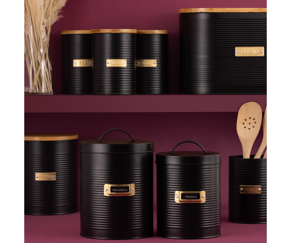 Rayware Set Of 2 Otto Black Storage Canisters