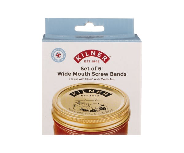 Rayware Set Of 6 Wide Mouth Screw Bands