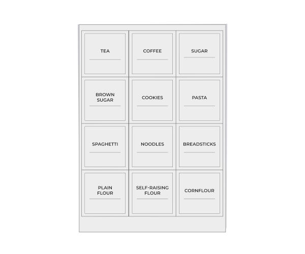 Rayware Set Of 8 Pantry Labels With Pen