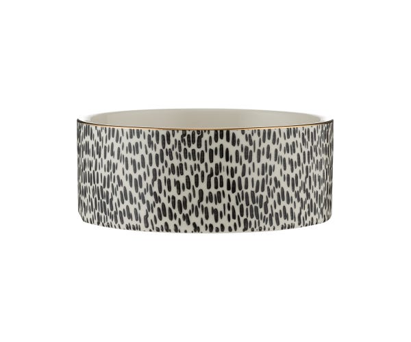 rayware Splatter With Gold Rim 15x5cm Pet Bowl