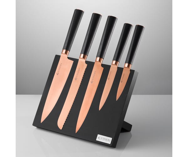 Rayware Titan Copper 6 Pce Knife Block Giftbox