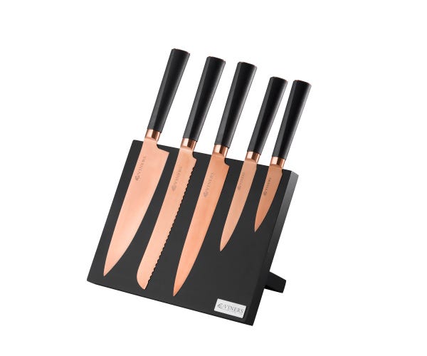 Rayware Titan Copper 6 Pce Knife Block Giftbox