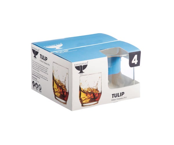 rayware Tulip Set Of 4 Mixer Glasses 29cl