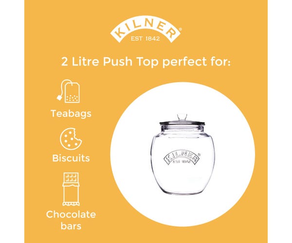rayware Universal Push Top Storage Jar 2 Litre