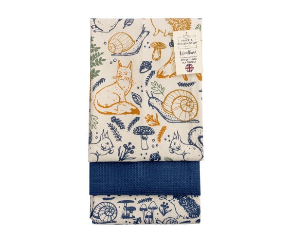Rayware Woodland Set Of 3 Tea Towels