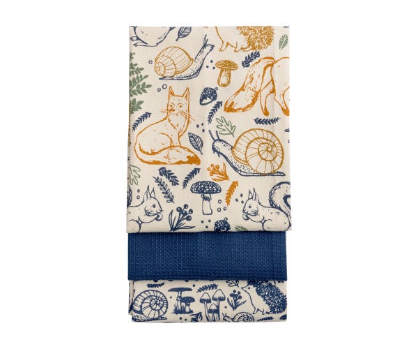rayware Woodland Set Of 3 Tea Towels