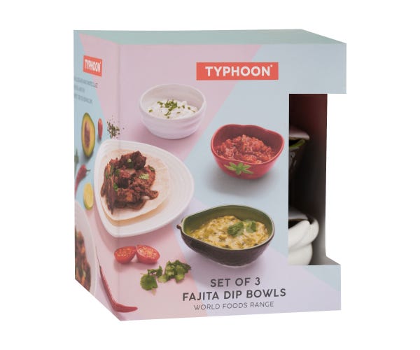 Rayware World Foods Set Of 3 Fajita Dip Bowls