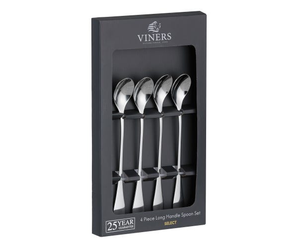 rayware Select 18/0 4 Pce Long Handled Spoon Giftbox