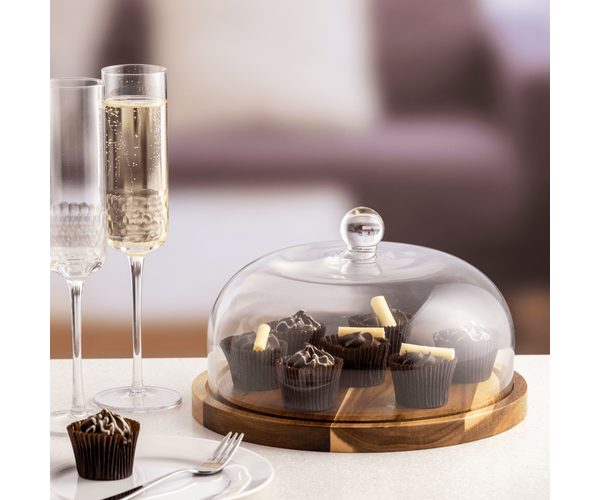 Rayware Selected Cheese/Cake Dome Wooden Board 26cm