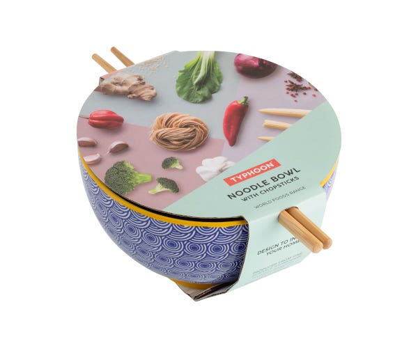 Rayware World Foods 16cm Noodle Bowl With Chopsticks