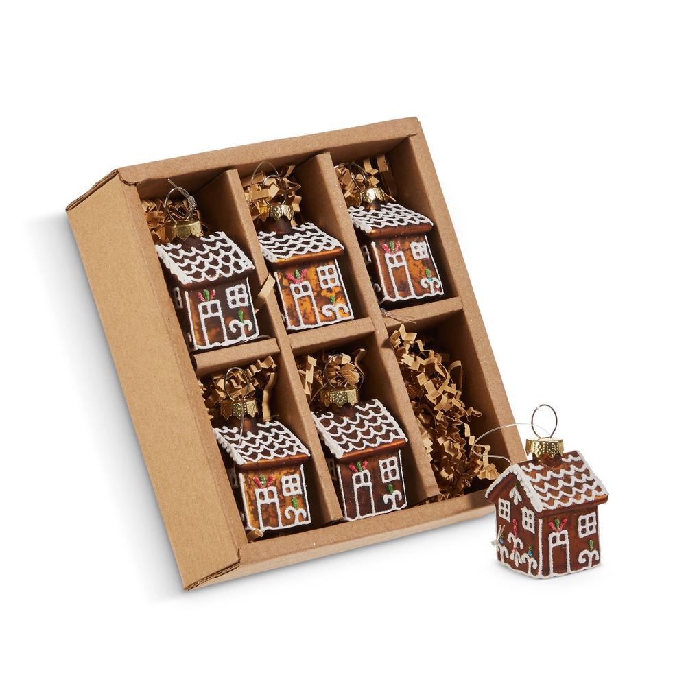 RAZ Imports 1.75" Box of Gingerbread House Ornaments