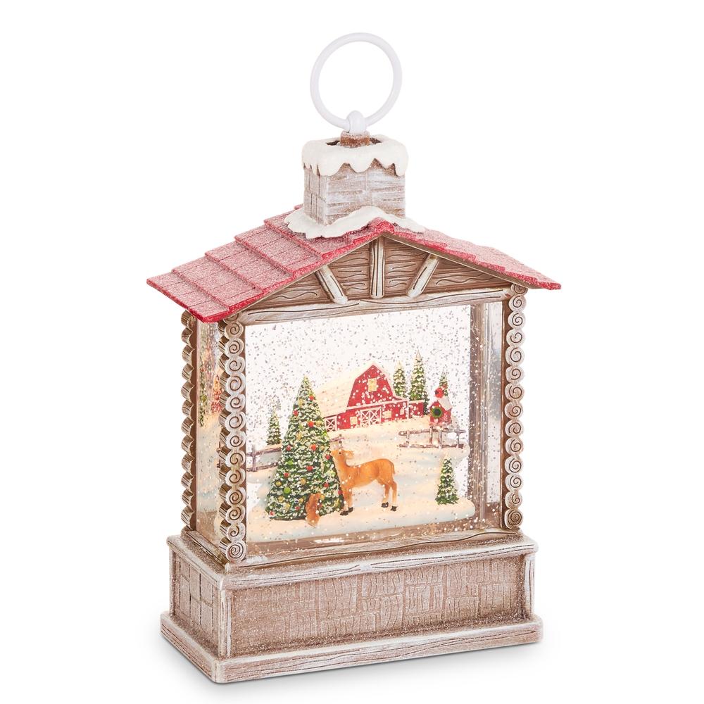 RAZ Imports 10.25" Country Christmas Lighted Water Cabin