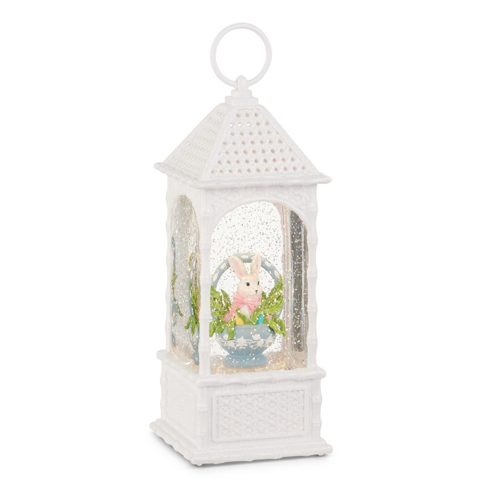 RAZ Imports 10.5" Bunny Blue Lighted Water Cane Lantern