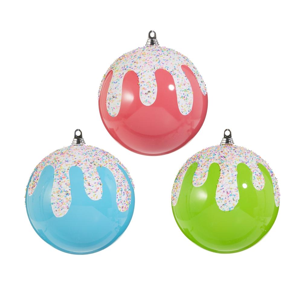RAZ Imports 10" Frosted with Sprinkles Ball Ornament