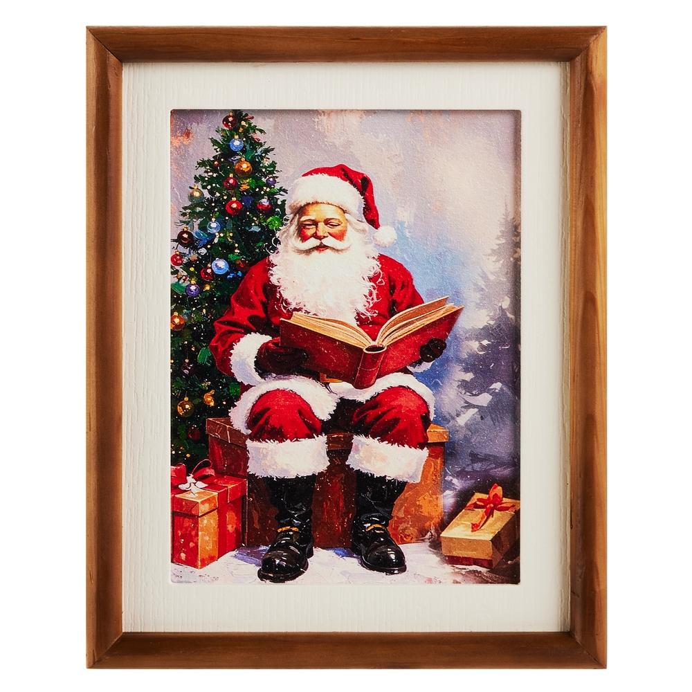RAZ Imports 10" Kris Kringle's Nice List Mini Framed Wall Art