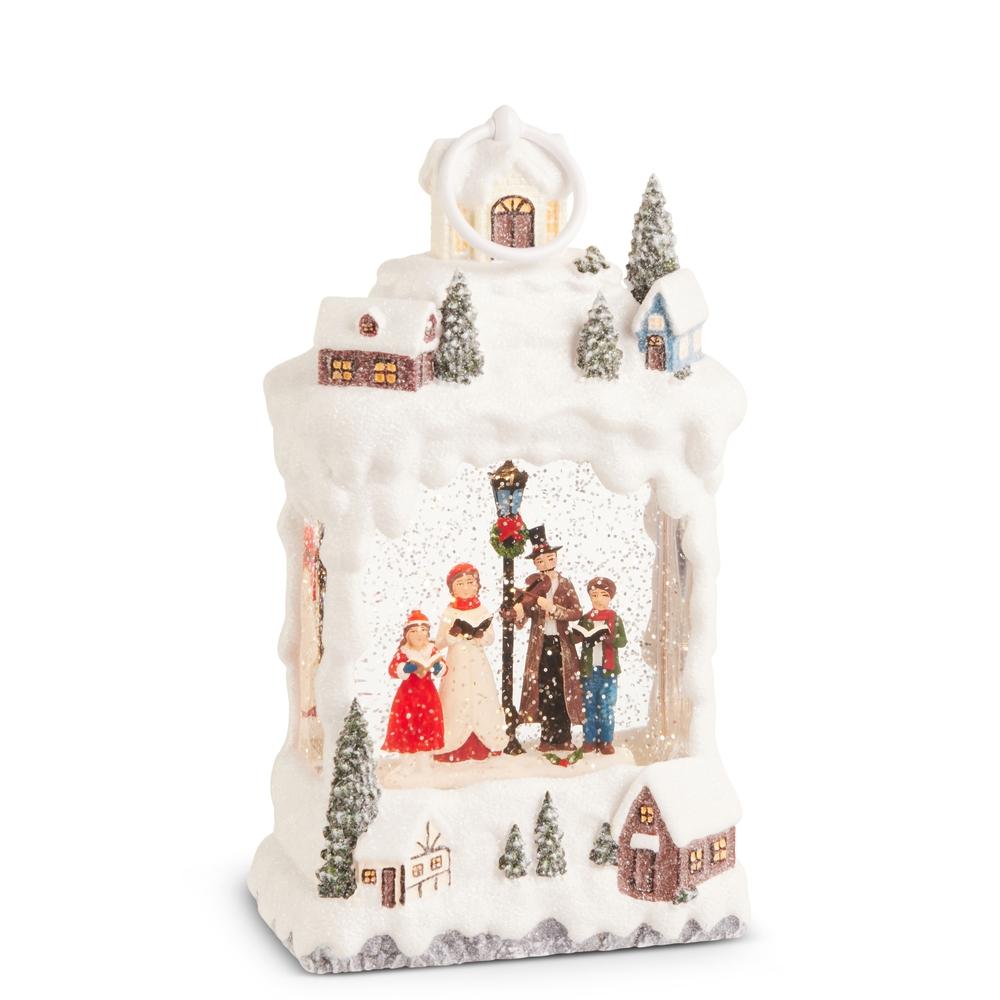 RAZ Imports 10" Singing in the Snow Lighted Water Lantern