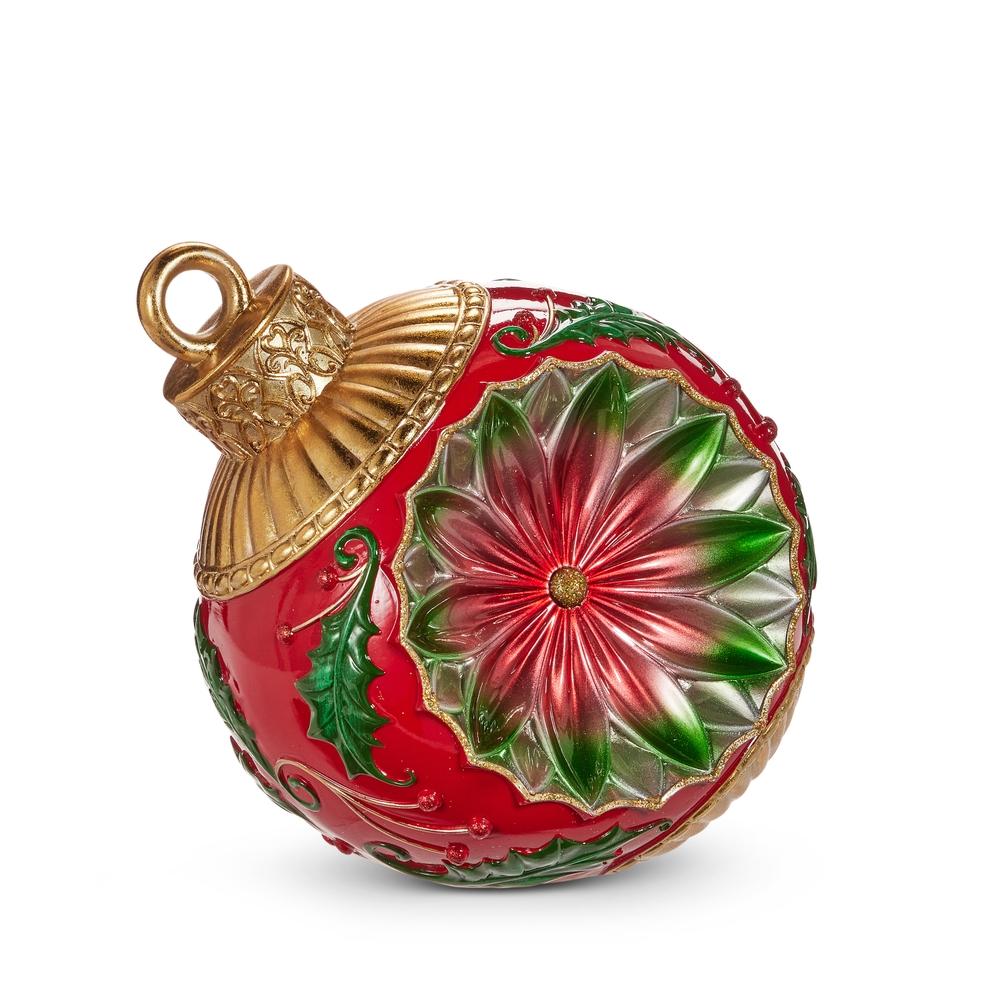 RAZ Imports 10" Vintage Red and Green Ornament Decor