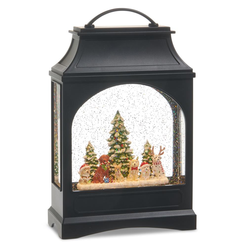 RAZ Imports 11" Santa's Best Friend Lighted Water Lantern