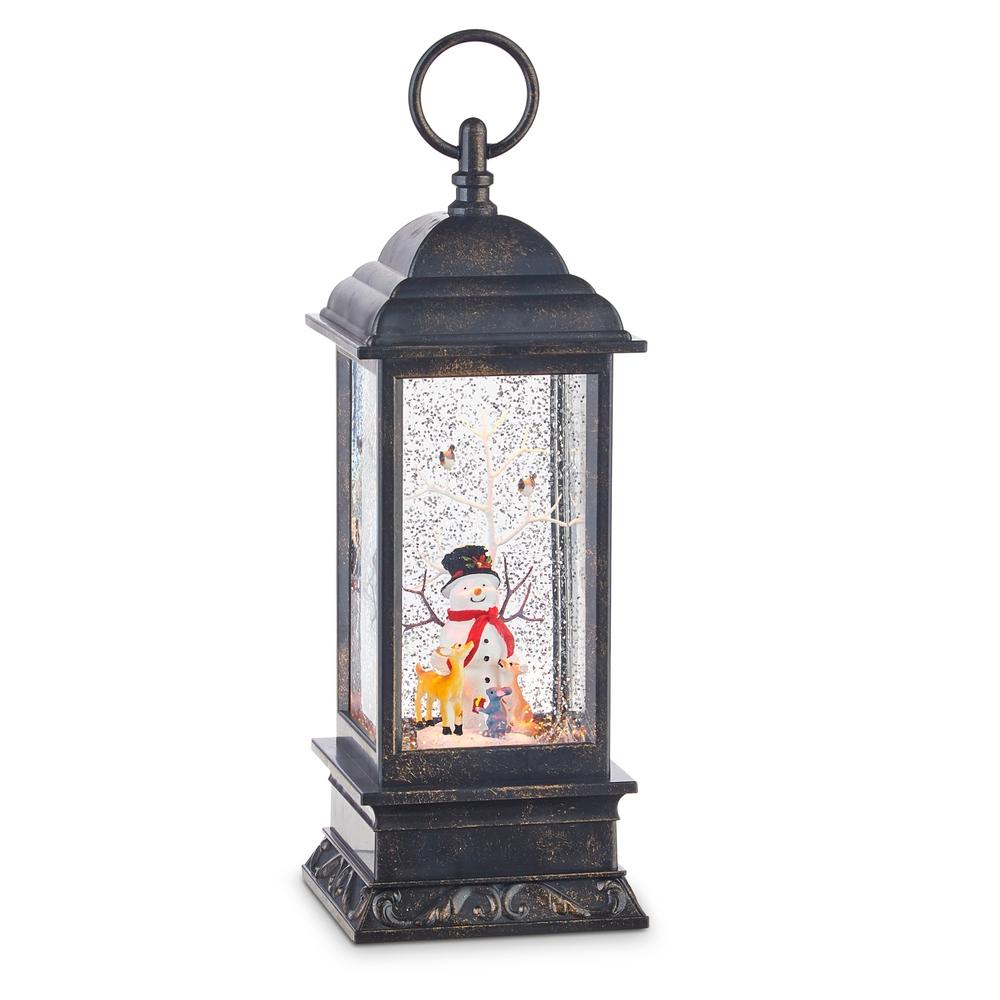 RAZ Imports 11" Snowman Musical Lighted Water Lantern