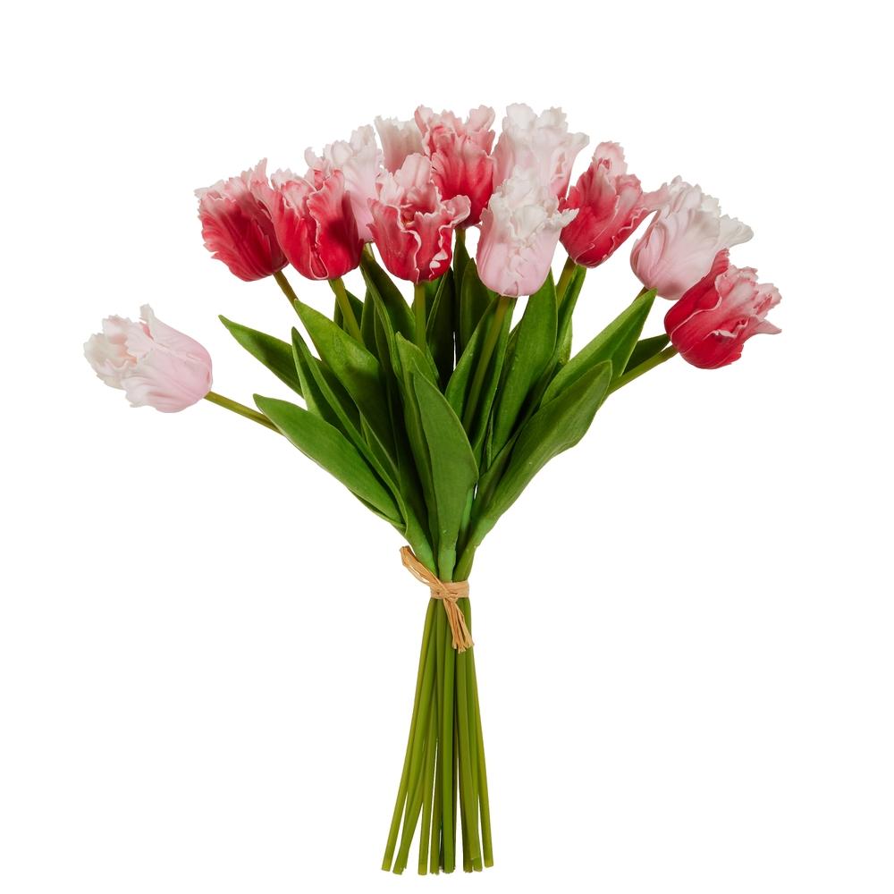 RAZ Imports 12.5" Real Touch Pink Parrot Tulip Bundle