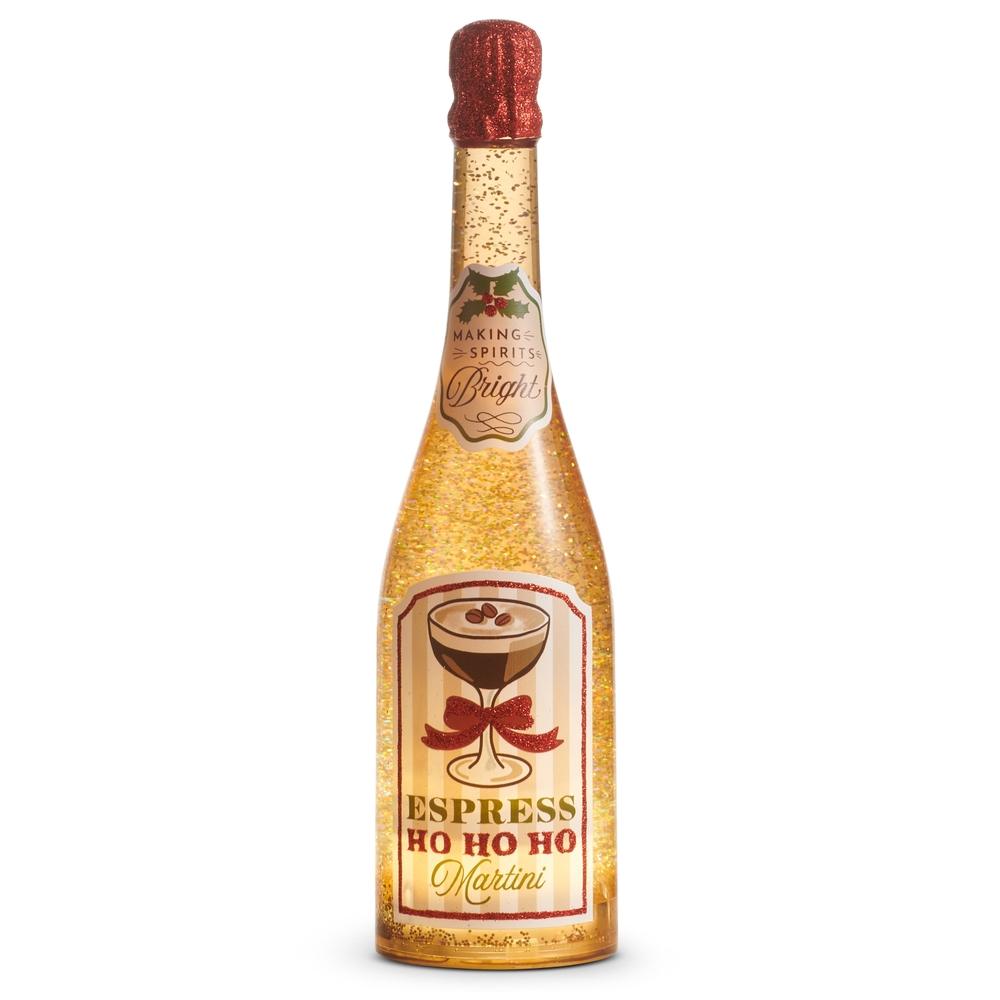 RAZ Imports 12" Making Spirits Bright Lighted Water Bottle