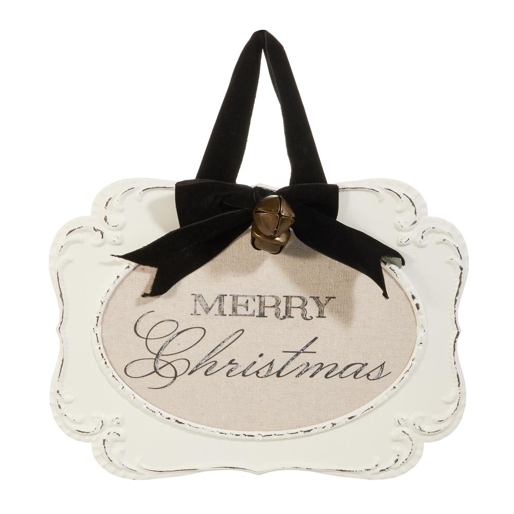 RAZ Imports 12" Merry Christmas Embossed Framed Ornament