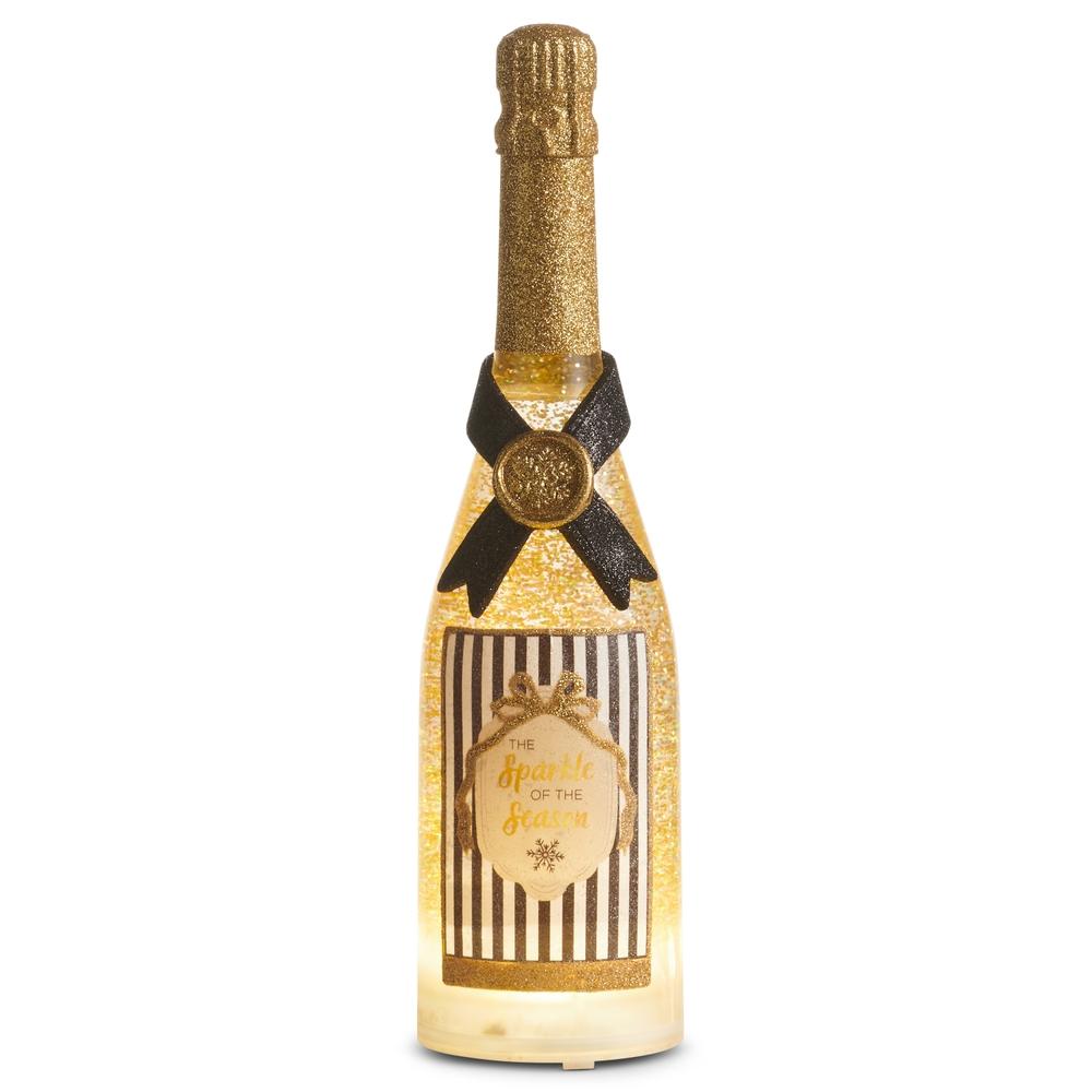 RAZ Imports 12" Swirling Glitter Sparkle of the Season Lighted Bottle