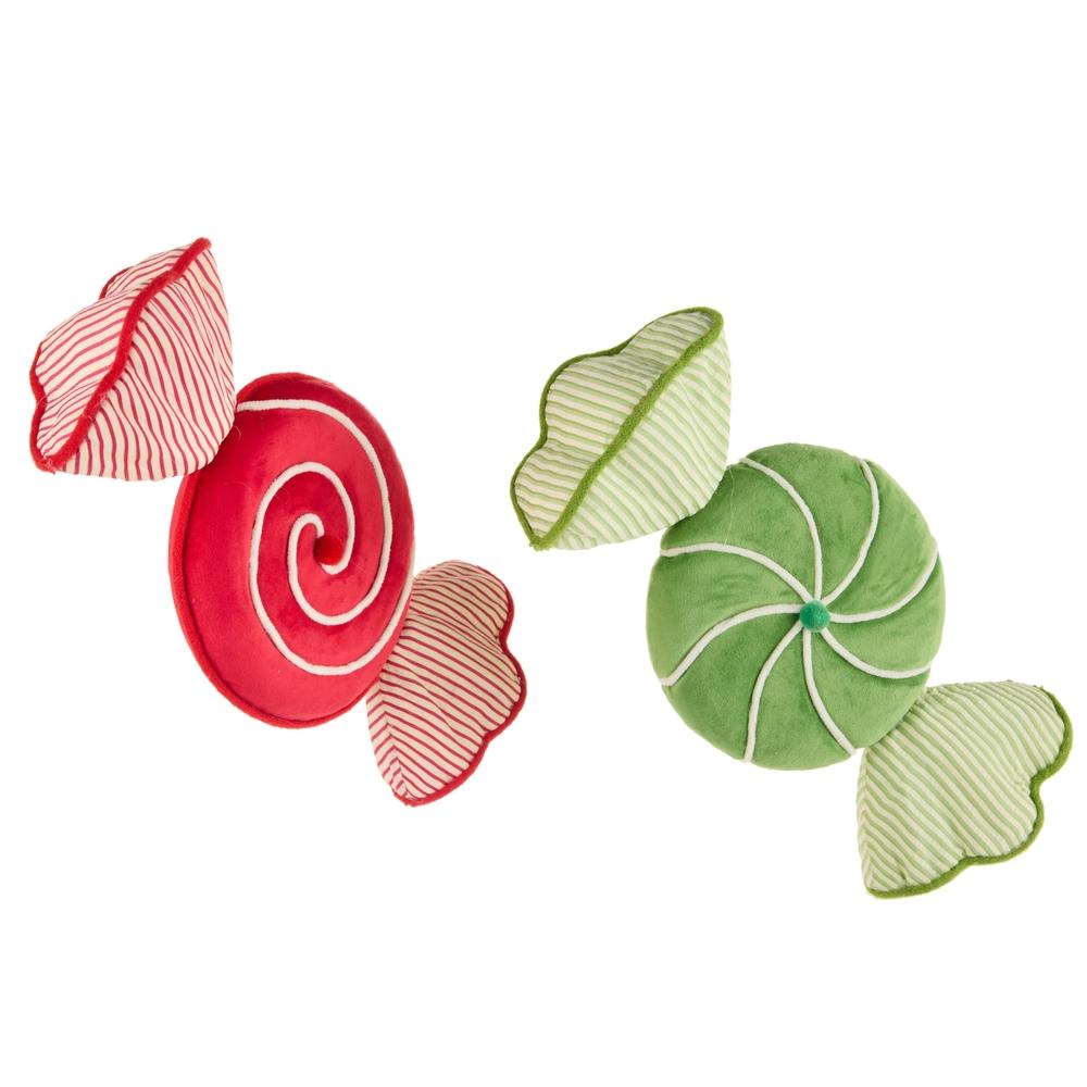 RAZ Imports 13.5" Velvet and Seersucker Candy Ornament