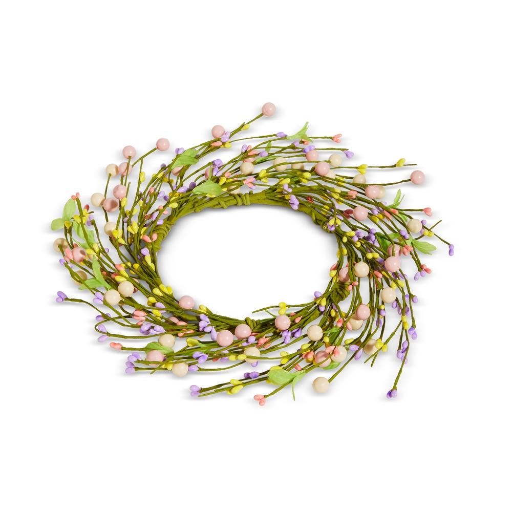 RAZ Imports 13" Wildflower and Egg Wreath-Candle Ring