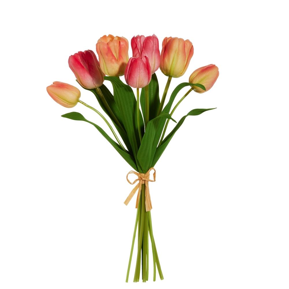 RAZ Imports 14" Real Touch Coral and Pink Tulip Bundle
