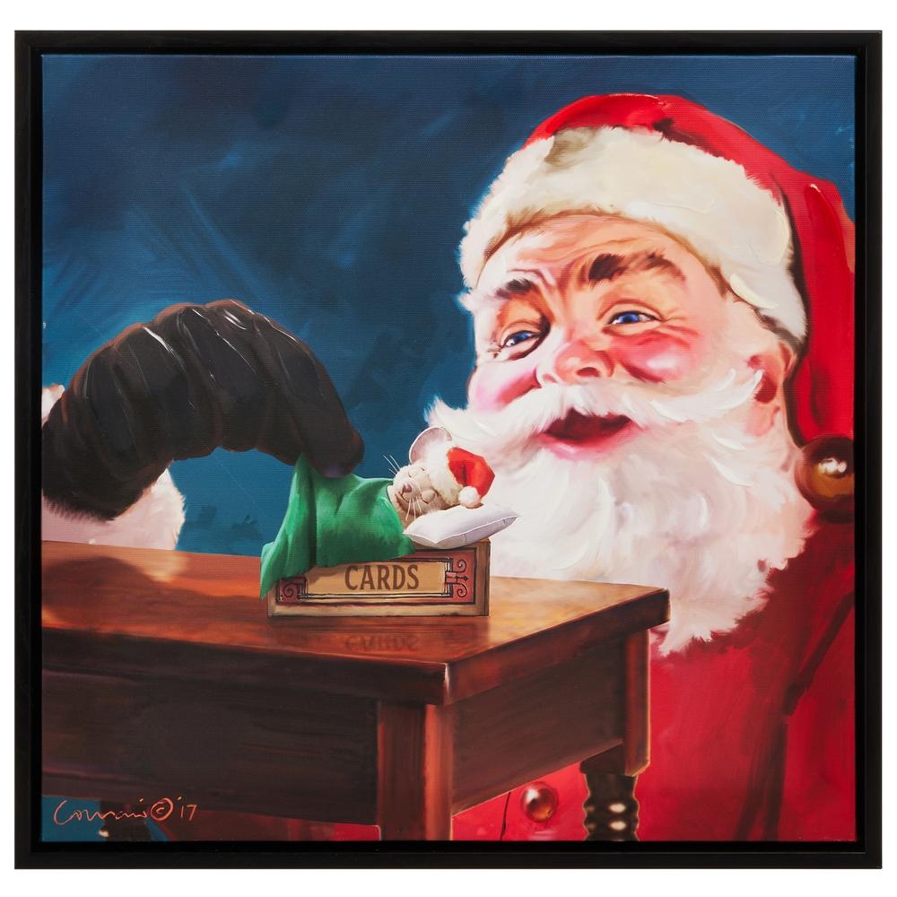 RAZ Imports 15.5" Santa's Smallest Friend Framed Wall Art