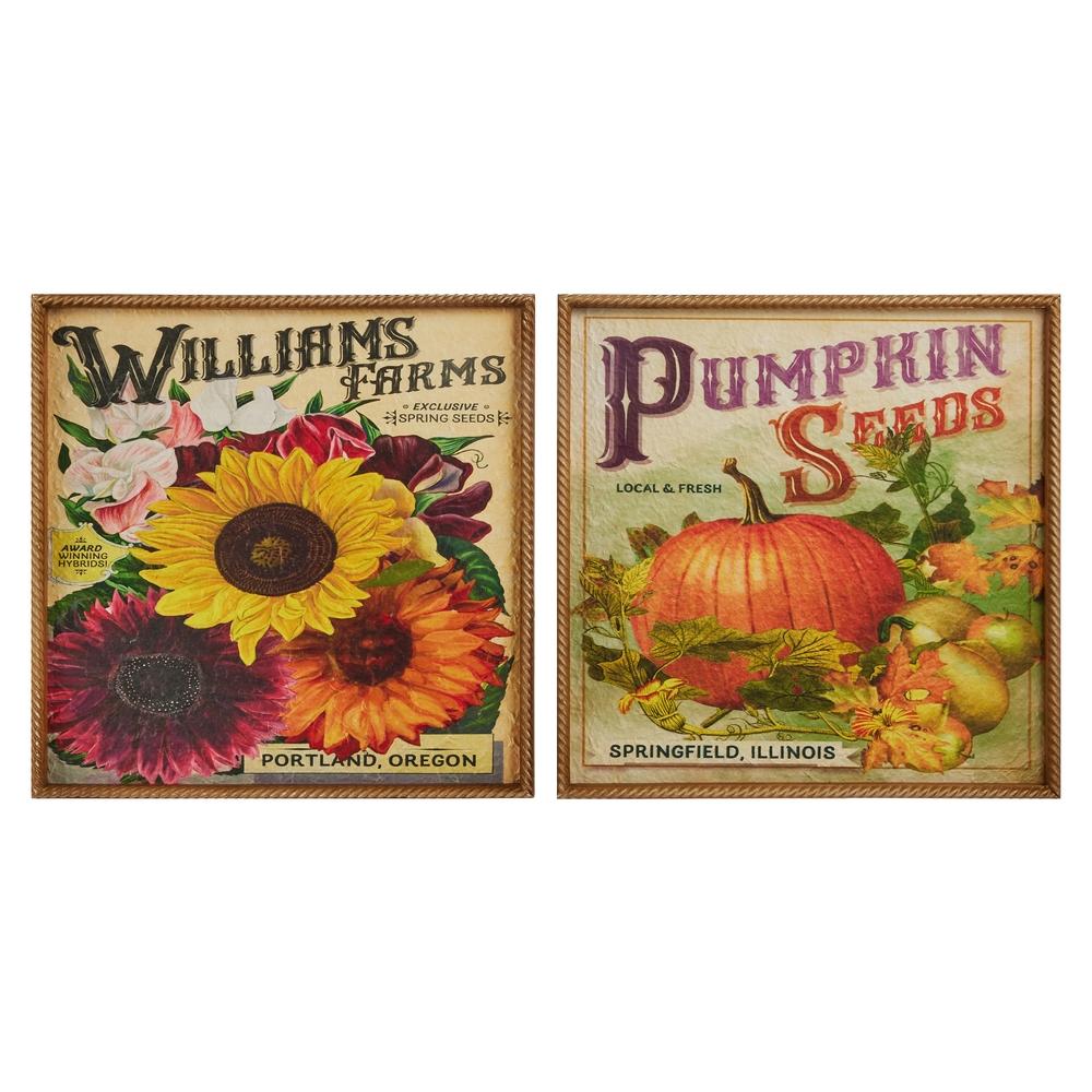 RAZ Imports 16.25" Harvest Tales Textured Paper on Wood