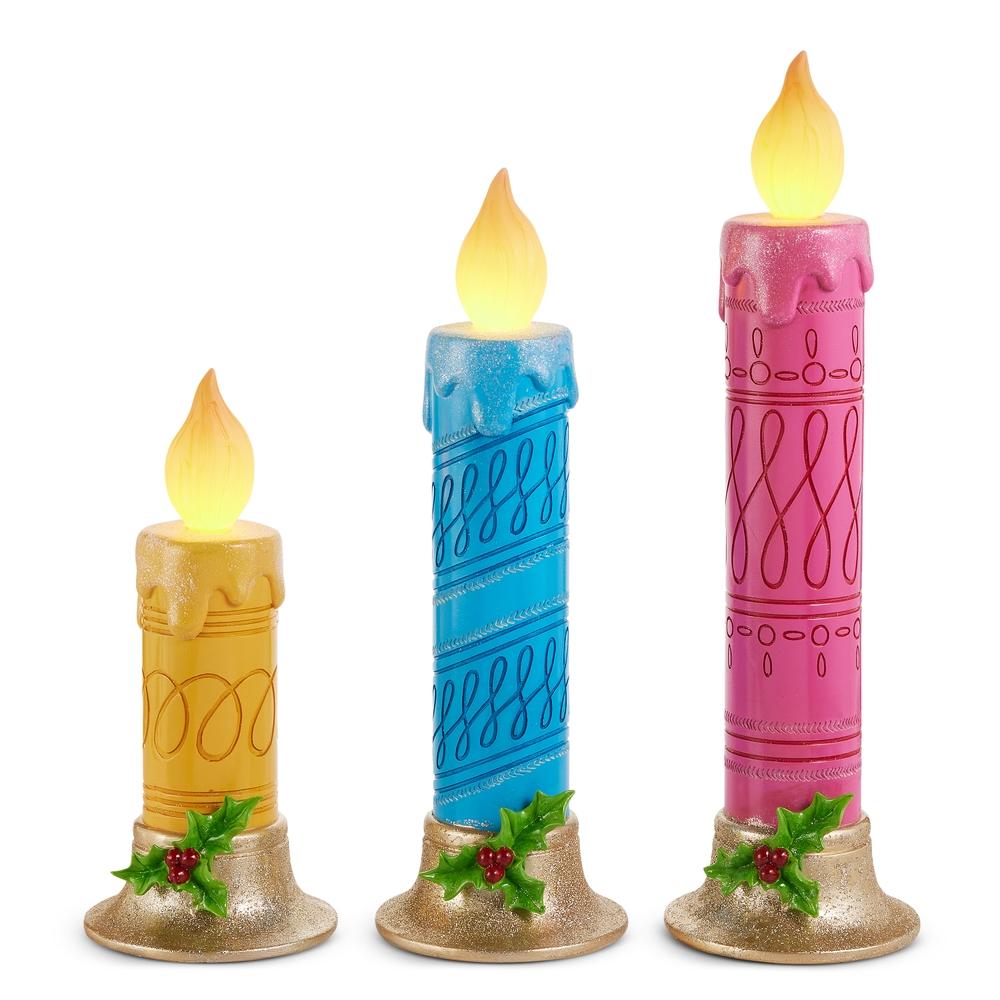 RAZ Imports 18.5" Festive Glow Battery Operated Candle