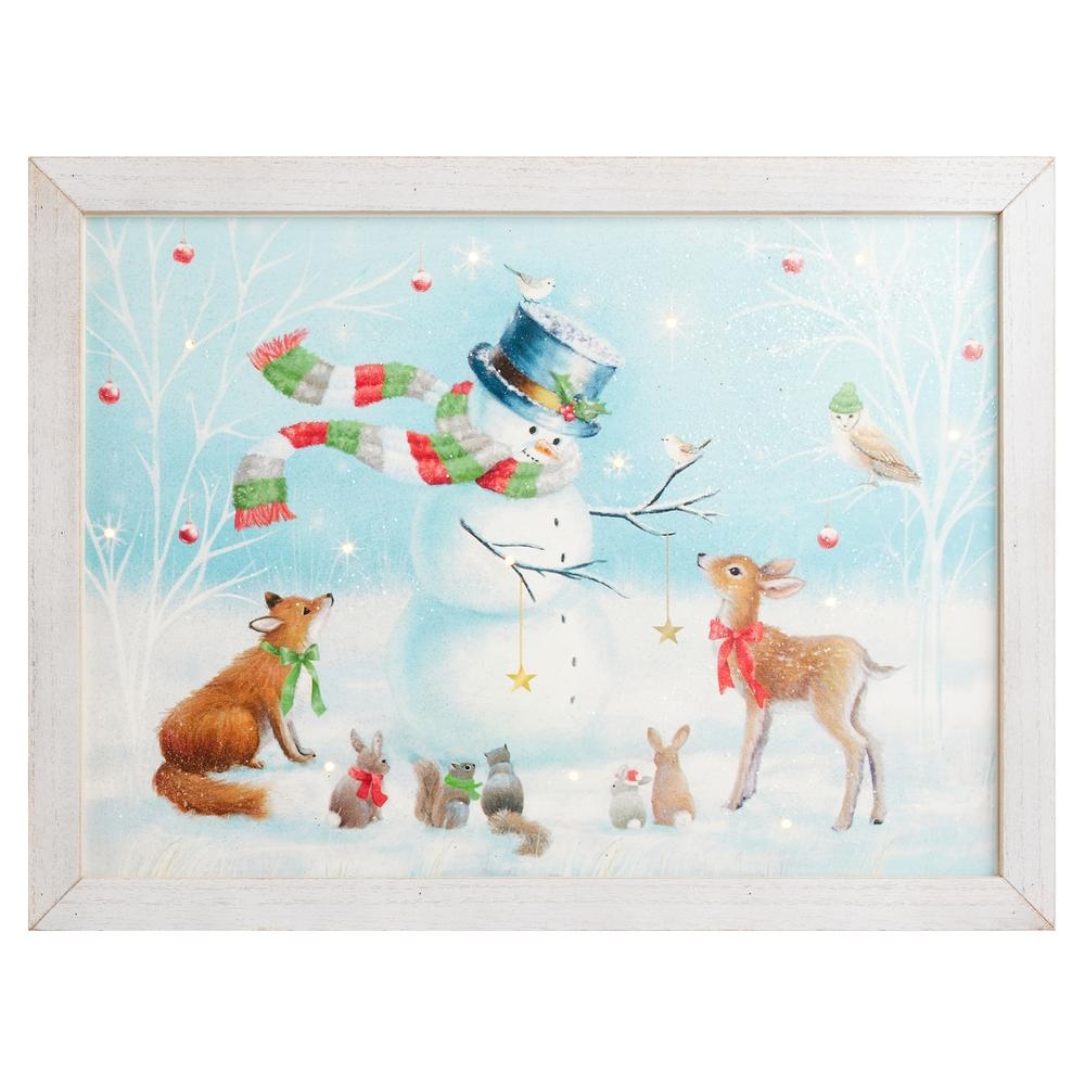 RAZ Imports 18.75" Woodland Christmas Party Lit Print
