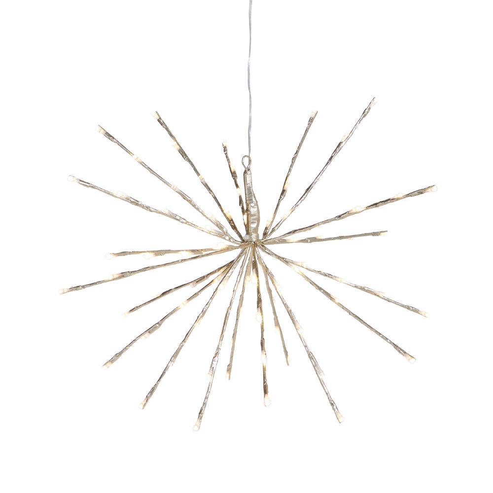 RAZ Imports 18" Champagne Starburst with 80 Warm White Steady and Twinkle Lights (No Re