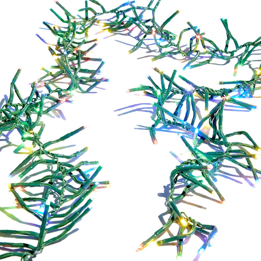 RAZ Imports 19.6' Connectable Cluster Glnd Green Wire W/600 Multicolor Lights W/Remote