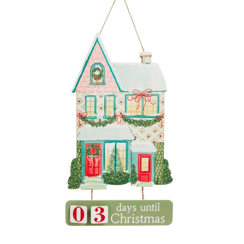 RAZ Imports 19" Snowflake Lane Christmas Count Down Sign