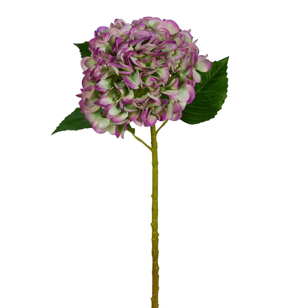 RAZ Imports 20.5" Real Touch Green and Purple Hydrangea Stem