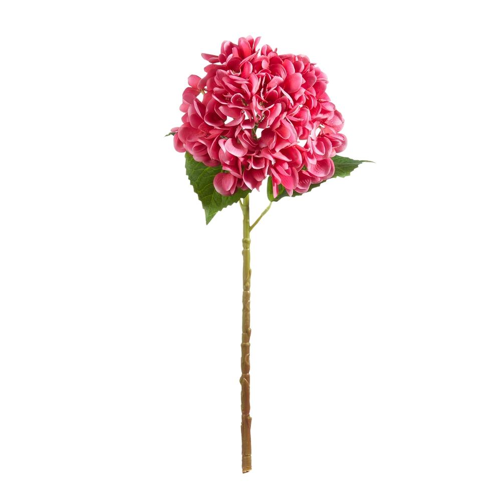 RAZ Imports 20.5" Real Touch Hot Pink Hydrangea Stem