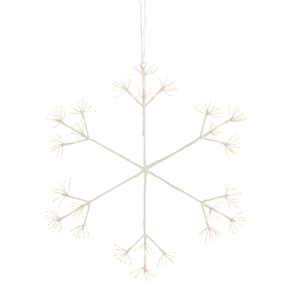 RAZ Imports 20.5" White Glittered Starburst Snowflake
